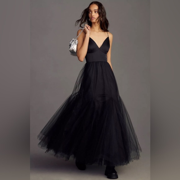 Anthropologie Dresses & Skirts - Anthropologie Hutch Lucia V-Neck Tulle Maxi Dress